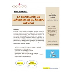 Colegiados: GRABACIÓN JORNADA  “LA GRABACIÓN DE IMÁGENES EN EL ÁMBITO LABORAL”  (11.02.22)