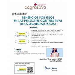 Colegiados: Jornada  BENEFICIOS POR HIJOS EN LAS PENSIONES CONTRIBUTIVAS DE LA SEGURIDAD SOCIAL
