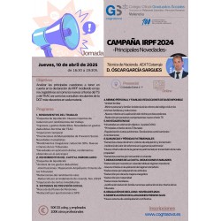 Colegiados: Jornada CAMPAÑA IRPF 2024 -Principales Novedades