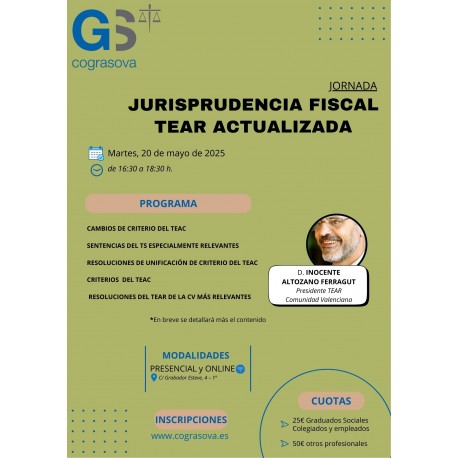 Colegiados: JORNADA JURISPRUDENCIA FISCAL. TEAR ACTUALIZADA