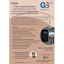Colegiados: JORNADA EL NUEVO REGISTRO HORARIO: futura regulación reglamentaria, implicaciones empresariales