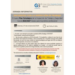 Colegiados: JORNADA ENCUENTRO CON LA INSPECCIÓN DE TRABAJO  -El plan Estratégico de la ITSS 2025/2027-