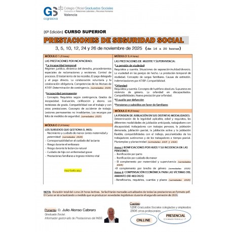 Colegiados: CURSO PRESTACIONES DE SEG. SOCIAL